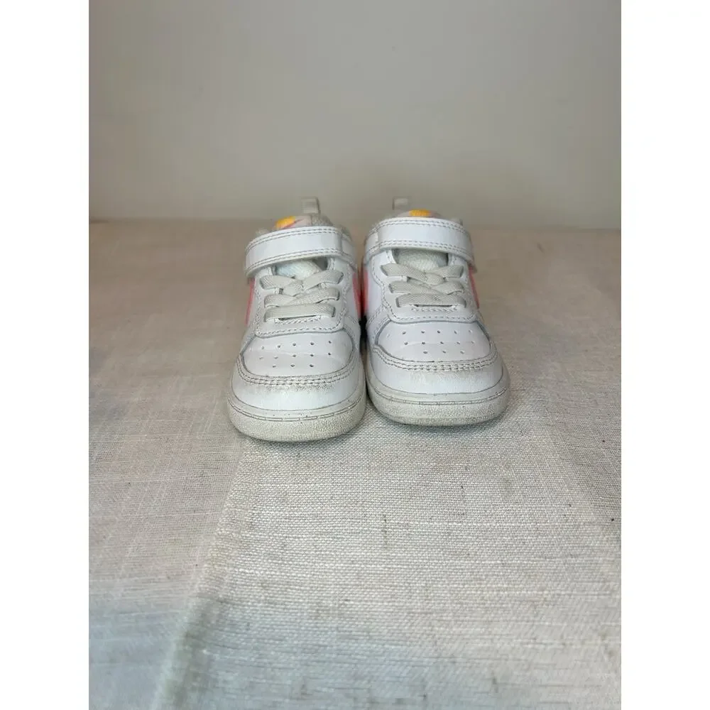 NIke Shoes Girls 6C Court Borough Low 2 Baby Toddler White Pink